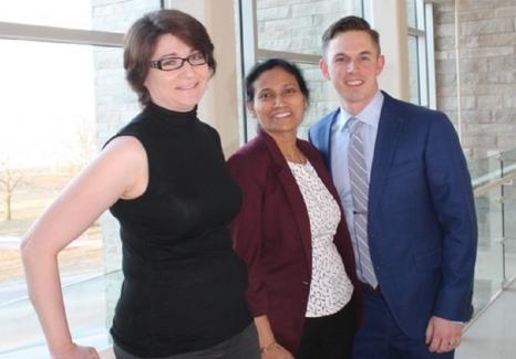 Our Staff in Gynaecology Oncology. Left to Right: Dr. Elena Park, Dr. Anita Agrawal, and Dr. George Gray